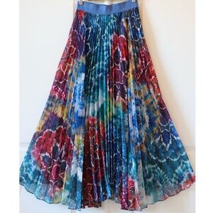 Alice + Olivia Multicolor Pleated Skirt